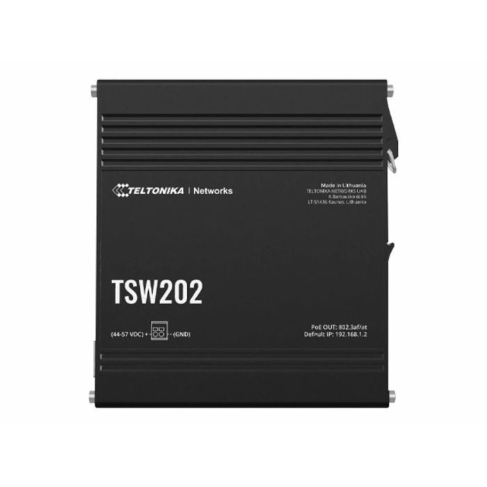 Teltonika Networks TSW202 MANAGED SWITCH 8 x port PoE+ switch with 2 x SFP ports for fibre optic communication Teltonika Networks TSW202 MANAGED SWITCH 8 x port PoE+ switch with 2 x SFP ports for fibre optic communication