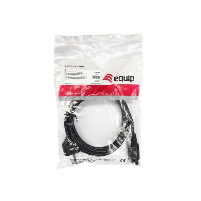 Equip Cable de Alimentación C5 a Cee7 4 Negro 1.8m