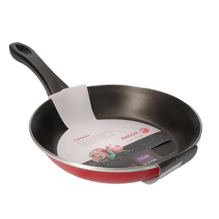 Fagor Sartén Optimax Roja Acero AISI 430 Ø18 cm Antiadherente Doble Capa Xylan Plus Apta Todo Tipo Fuegos 2