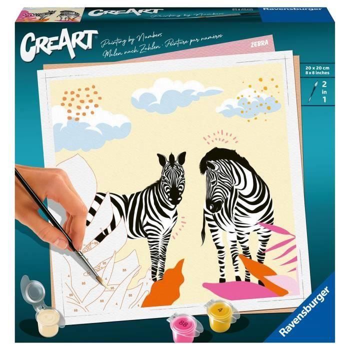 Ravensburger RAV4005556236664 CreArt 20x20cm Cebra - Edición Jolane