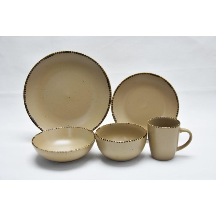 Plato Scandi DKD Home Decor Marron 20.3 x 5.3 x 20.3 cm (6 Unidades) 3 Plato Scandi DKD Home Decor Marron 20.3 x 5.3 x 20.3 cm (6 Unidades) 3