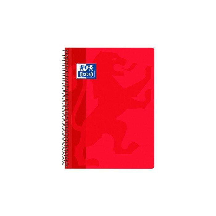 Bloc Oxford School Classic Tapa Pp Fº 80H Cuadric.4X4 90G Rojo (Set de 5)