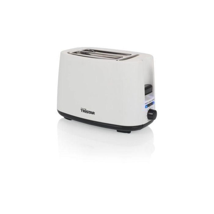 Tristar BR-1055 Tostadora 750W 2 Ranuras, 7 Niveles de Tostado, Descongelar y Recalentar, Bandeja Recogemigas, Blanco