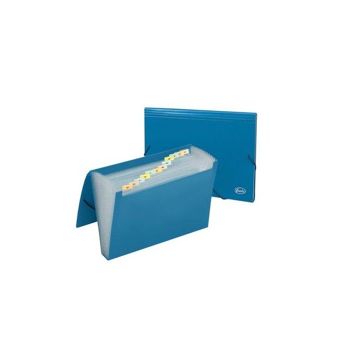 Clasificador Acordeon Forofis Pp Opaco A4 12 Dptos. Gomas Azul