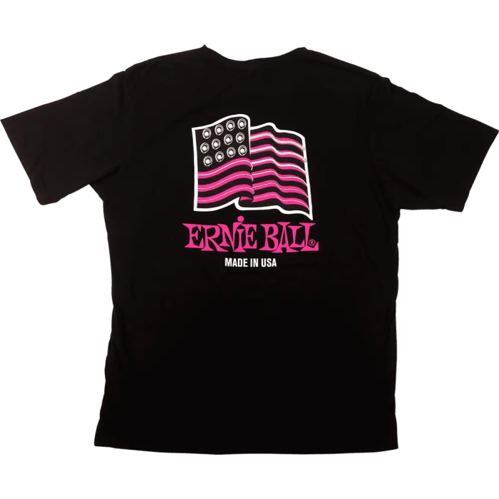 Ernieball Camiseta USA Ball End Flag XXL Algodón Poliéster Negra 1 Ernieball Camiseta USA Ball End Flag XXL Algodón Poliéster Negra 1