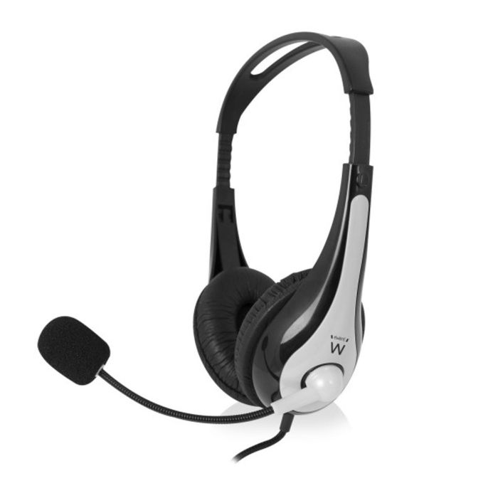 Auriculares con Micrófono Ewent EW3562 Negro Negro/Plateado 0 Auriculares con Micrófono Ewent EW3562 Negro Negro/Plateado 0