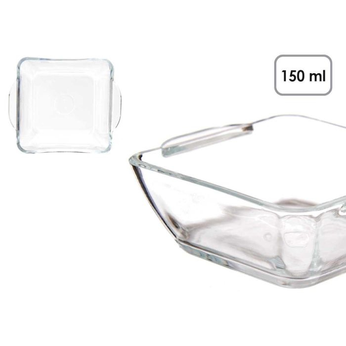 Cazuela Vidrio Aperitivo Cuadrada Con Asas 150Ml Vivalto 10X3CM (36 Unidades) 3 Cazuela Vidrio Aperitivo Cuadrada Con Asas 150Ml Vivalto 10X3CM (36 Unidades) 3