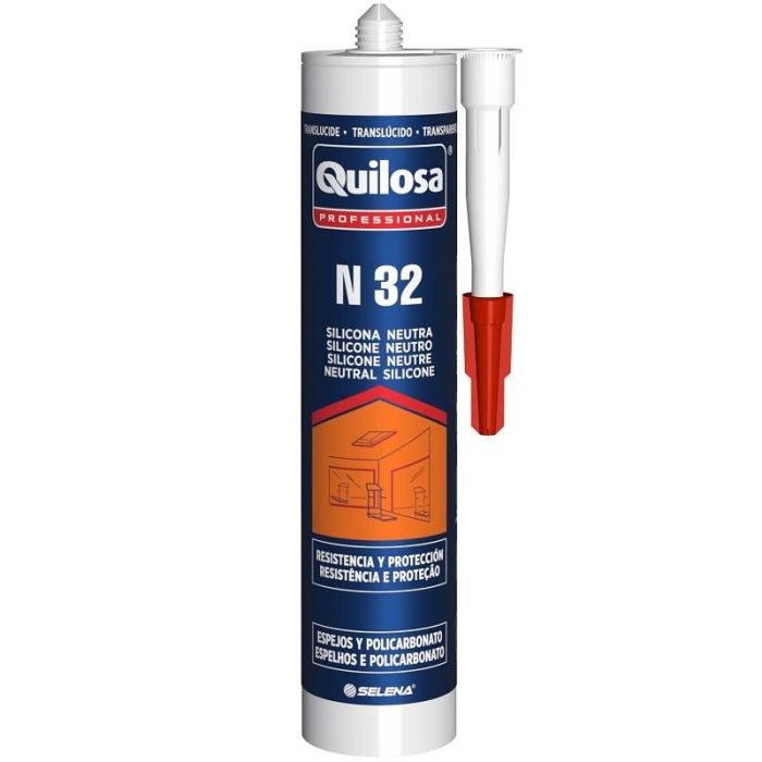 Quilosa N-32 Silicona Neutra Transparente para Espejos 300ml