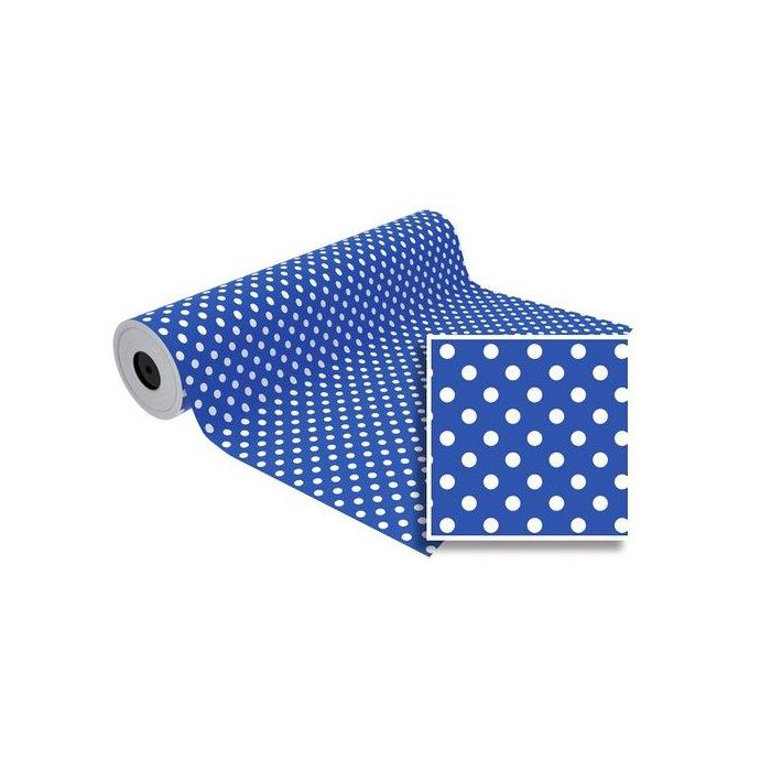 Papel De Regalo Bobina Basika 62 Cm X 80 M (4 Kg Aprox.) Lunares (Ln1501-Aj 62 Cm)