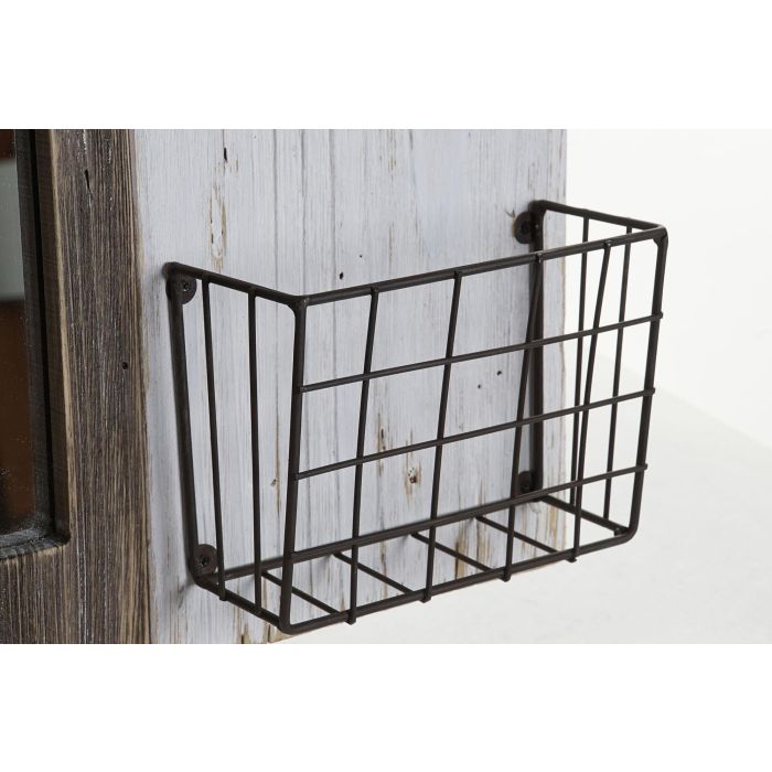 DKD Home Decor Revistero Atlantico Marron Blanco 57 x 10 x 40 cm Paulownia y Metal 2