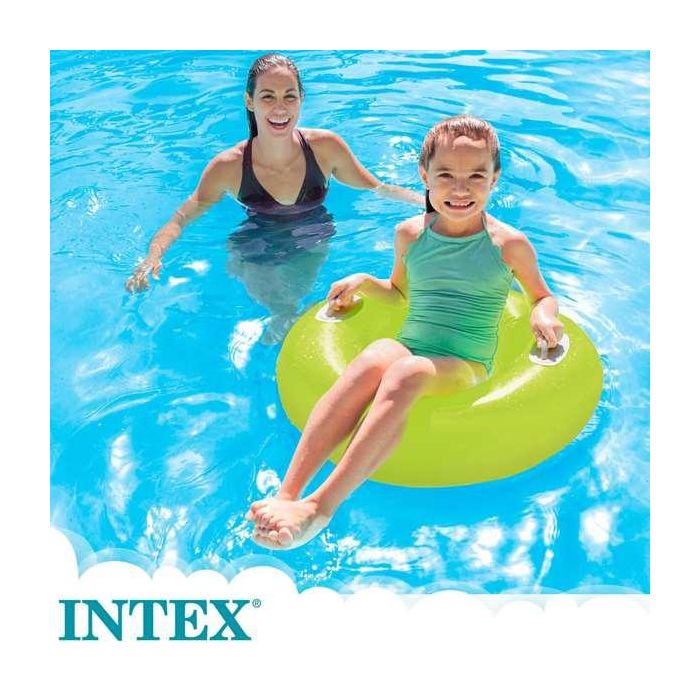 Intex Flotador Rueda Neón Hinchable PVC 76 cm con Asas para Niños +8 Años - Modelos Surtidos 10