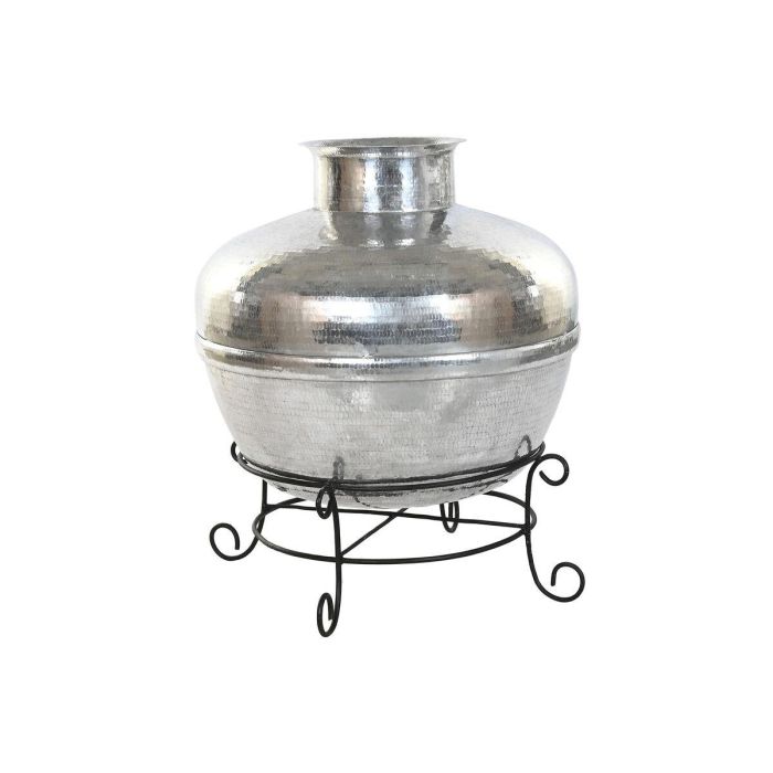 Jarrón Home ESPRIT Negro Plateado Aluminio Hierro 75 x 75 x 90 cm Jarrón Home ESPRIT Negro Plateado Aluminio Hierro 75 x 75 x 90 cm