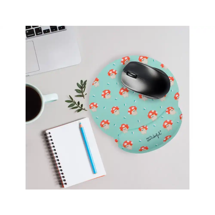 Wondee Alfombrilla de Ratón Ergonómica de Gel Setas 250x230 mm 4