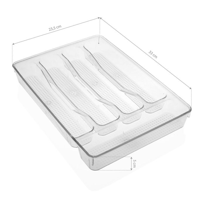 Cubertero Transparente Versa 23X5CM (2 Unidades) 1 Cubertero Transparente Versa 23X5CM (2 Unidades) 1