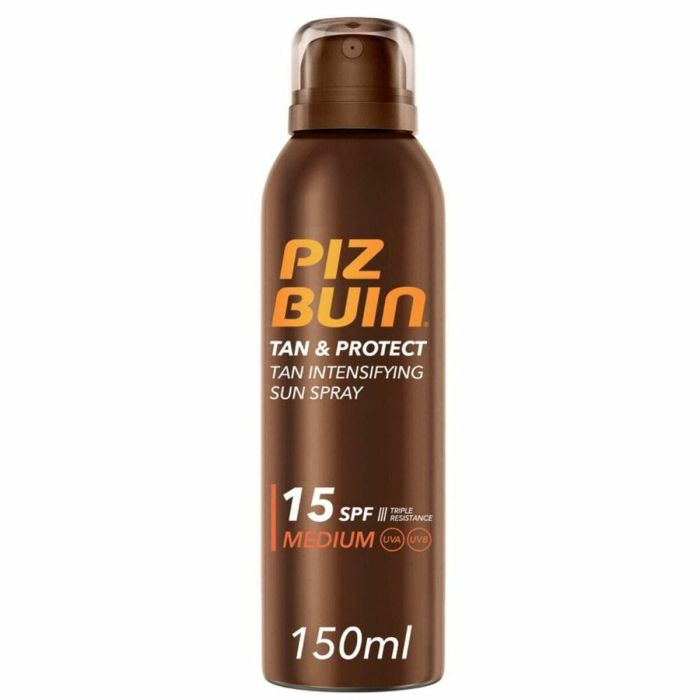 Piz Buin TAN & PROTECT Intensifying Protector Solar Corporal Spray SPF 15 150 ml Bronceado Duradero, Hidratante y Resistente al Agua Piz Buin TAN & PROTECT Intensifying Protector Solar Corporal Spray SPF 15 150 ml Bronceado Duradero, Hidratante y Resistente al Agua