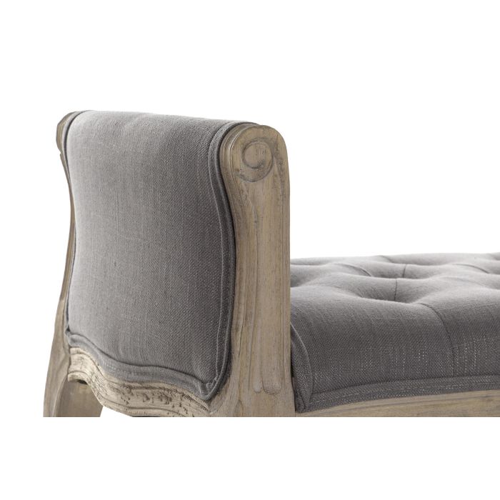 Banqueta DKD Home Decor Natural Gris oscuro Madera de caucho Lienzo 109 x 44,5 x 60 cm 2 Banqueta DKD Home Decor Natural Gris oscuro Madera de caucho Lienzo 109 x 44,5 x 60 cm 2