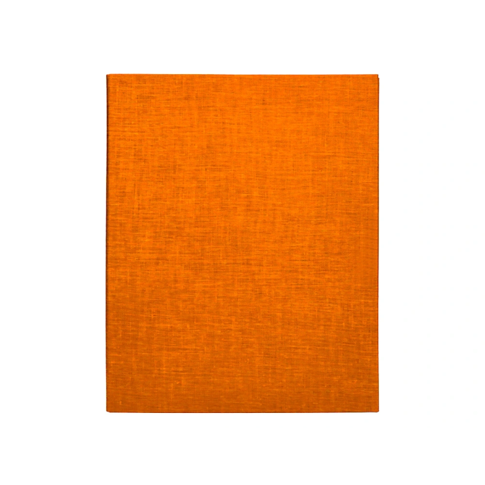 Liderpapel Carpeta de 4 anillas 25mm folio cartón forrado papel coat naranja 2