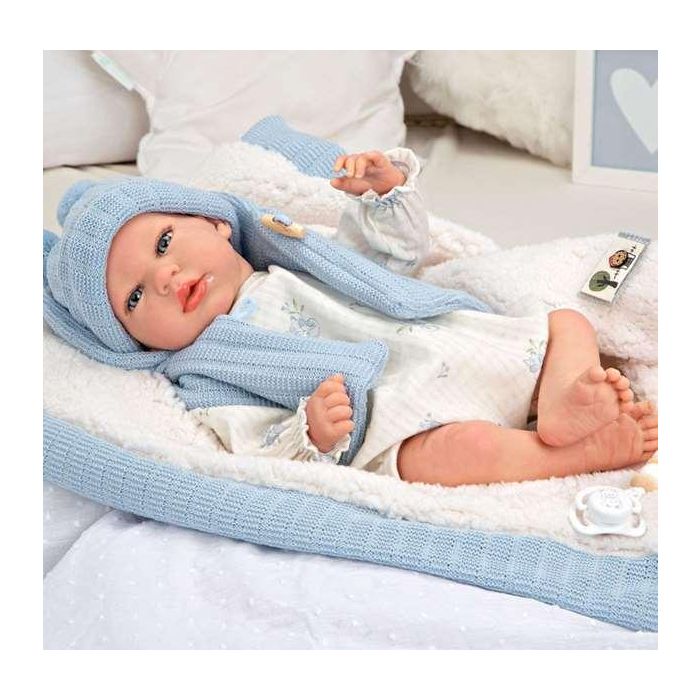 Muñeca reborn arias 40 cm martin azul c/manta 9 Muñeca reborn arias 40 cm martin azul c/manta 9