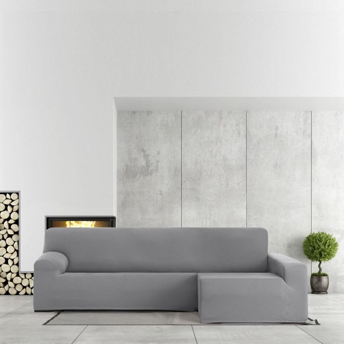 Funda para chaise longue de brazo largo derecho Eysa BRONX Gris 170 x 110 x 310 cm 5