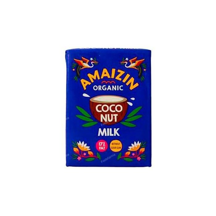 AMAIZIN Leche de Coco Ecológica 500 ml - Ideal para Platos Orientales, Repostería y Bebidas Veganas