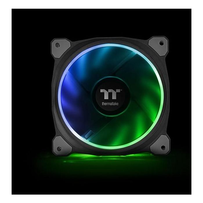 Thermaltake CL-F056-PL14SW-A Ventilador Riing Plus 14 LED RGB, 140mm, para Radiador, Negro, Premium, Pack de 3 2