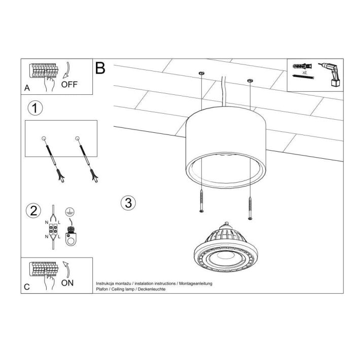 Lámpara de Techo "Basic" [SOL-SL.0881] 4
