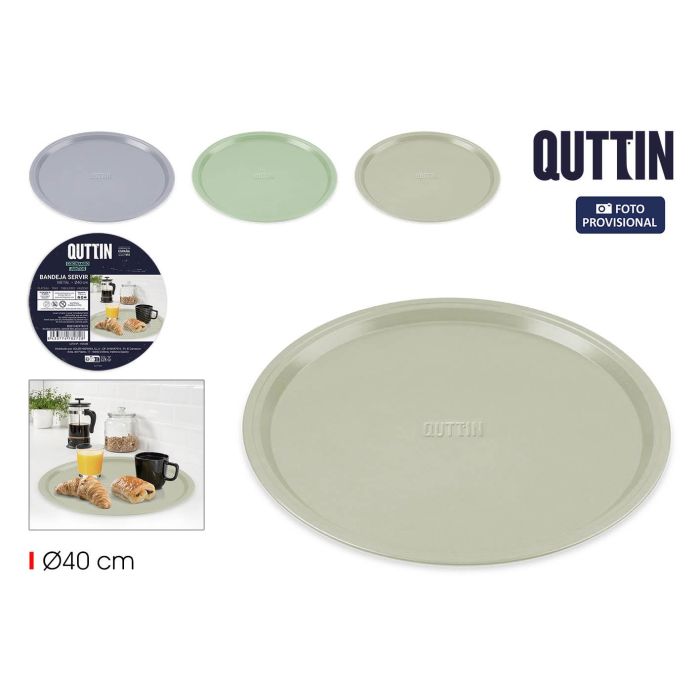Bandeja de metal para servir redonda 40 cm - Quttin por Inde (12 Unidades) Bandeja de metal para servir redonda 40 cm - Quttin por Inde (12 Unidades)