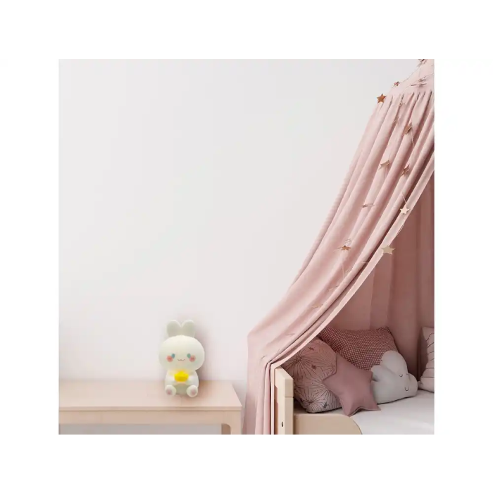 Wondee Lámpara Noche Infantil Conejo Silicona Inalámbrica Táctil 3 Niveles Brillo 2