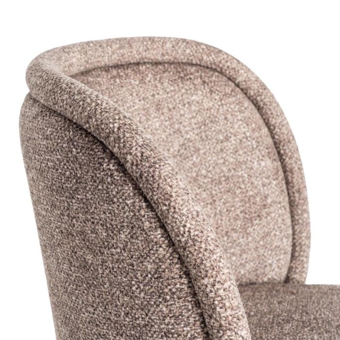 Silla Jaspeado Taupe Tejido-Metal 56 X 56 X 78 cm