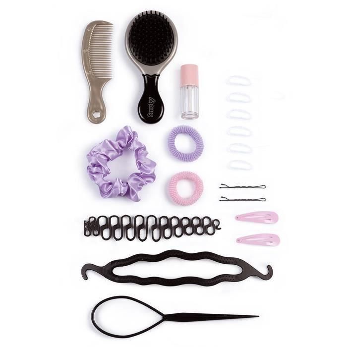 Smoby - Cabezal de peinado rubio - Fácil de peinar - 19 accesorios realistas - Labios sensibles al calor - Trampilla de almacenamiento 2 Smoby - Cabezal de peinado rubio - Fácil de peinar - 19 accesorios realistas - Labios sensibles al calor - Trampilla de almacenamiento 2