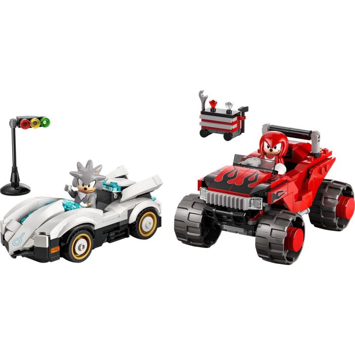 Lego Coche Silver Vs Monster Truck Knuckles 77118 Lego Sonic the Hedgehog, Set de Construcción con 2 Chaos Emeralds y Figuras de Knuckles y Silver, +8 Años 1