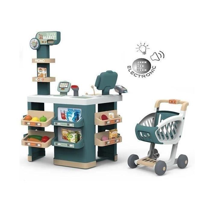 Smoby SMOB350239 Supermercado Infantil de Juguete, Para Niños +3 Años