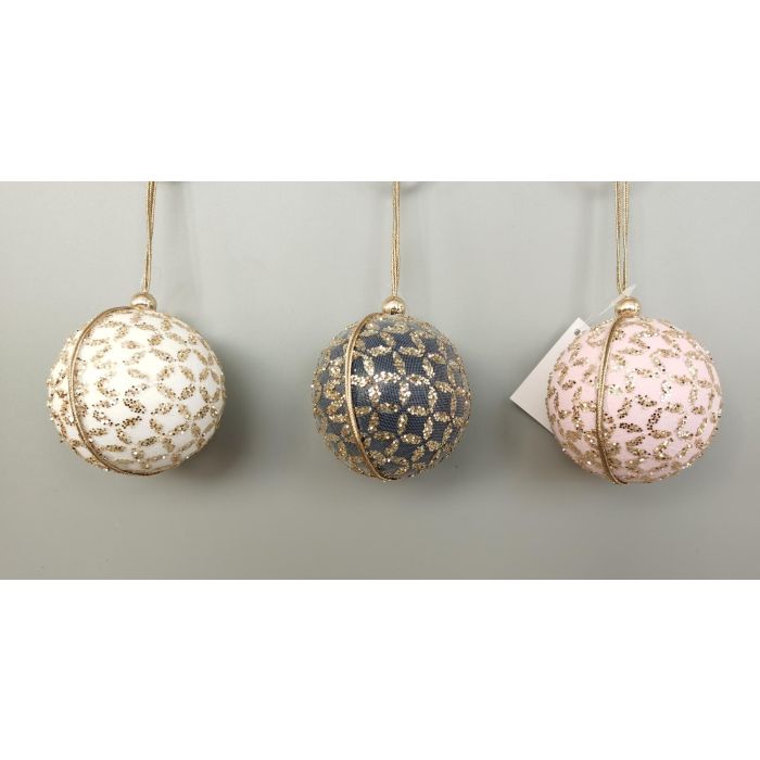 DKD Home Decor Decoración Colgante Navidad Moderna PVC Purpurina Colores Surtidos 8x15x8 cm Pack 24 Unidades