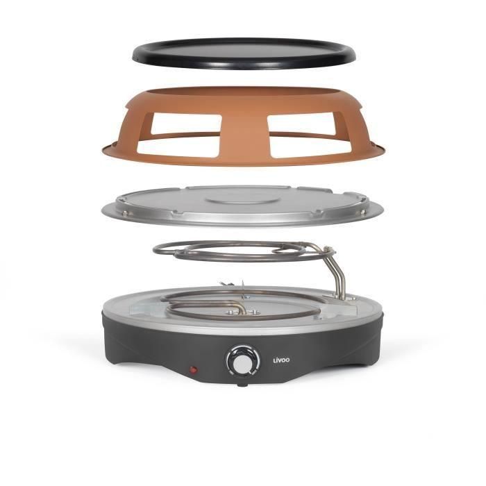Horno de pizza - LIVOO - DOC304 - 1200W - 6 personas - Ø10 cm - Antiadherente 2 Horno de pizza - LIVOO - DOC304 - 1200W - 6 personas - Ø10 cm - Antiadherente 2