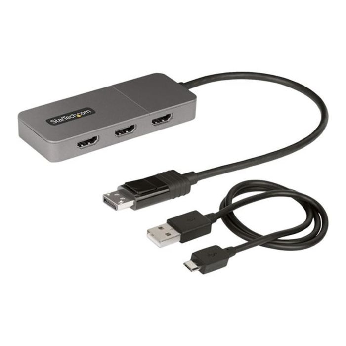 Startechcom Hub USB 5 en 1 con 3 Puertos HDMI, Resolución 4K 4096x2160, Soporte HDR y Audio 7.1 Canales