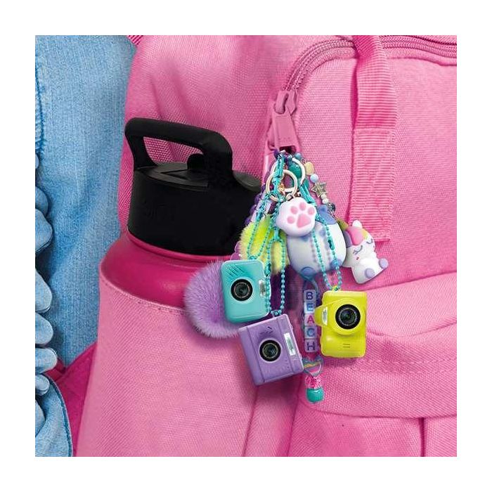 Canal Toys Mini cámara digital de llavero para fotos y vídeo, 4.2 cm, con micro SD 1GB, USB-C - Azul, violeta, rosa, amarillo, fucsia