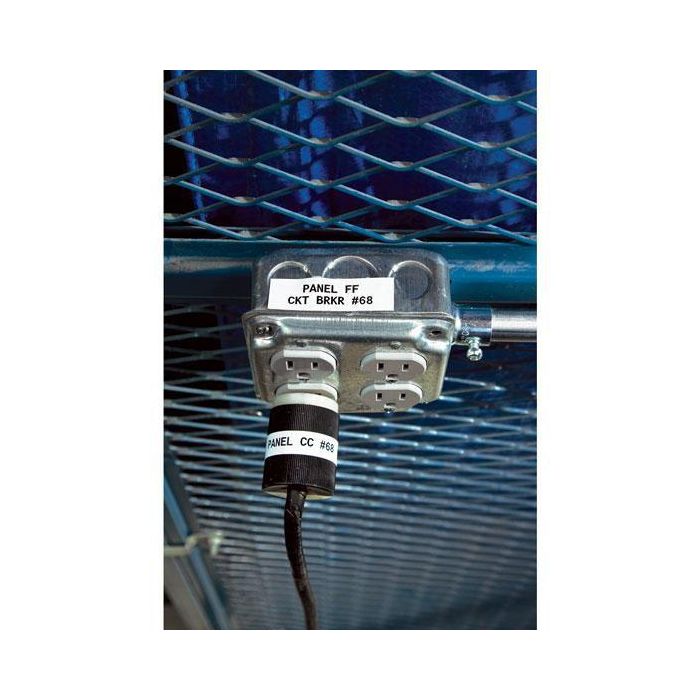 Brady Cinta Vinilo Negra sobre Blanca para BMP21-PLUS; BMP21-LAB; BMP21; IDPAL; LABPAL 19.05 mm x 6.40 m 2