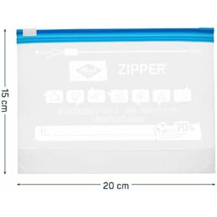 Albal Bolsas Multiuso Herméticas Cierre Zipper 1 Litro, Reutilizables para Alimentos, Congelar y Conservar - 12 Unidades 2 Albal Bolsas Multiuso Herméticas Cierre Zipper 1 Litro, Reutilizables para Alimentos, Congelar y Conservar - 12 Unidades 2