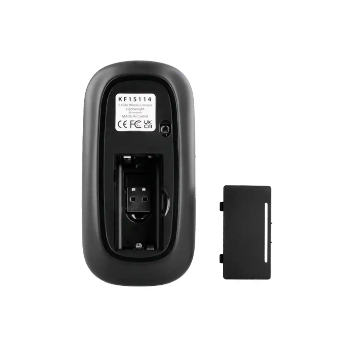 Q-connect Ratón Óptico Inalámbrico Silencioso, DPI 800/1200/1600, Negro 2