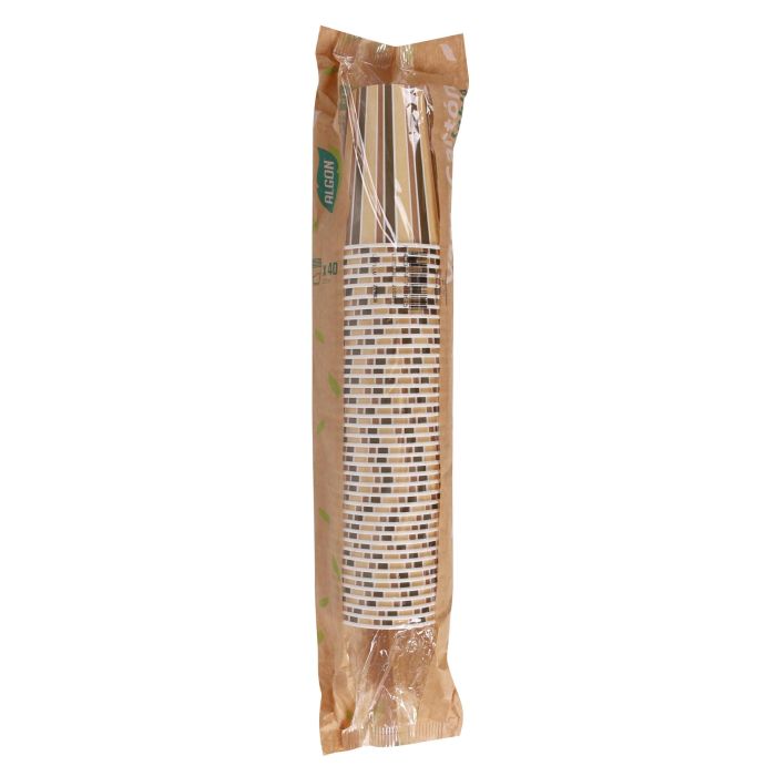 Algon Set de 40 Vasos de Cartón para Café, 220 cc, Diámetro 7 cm, Altura 9.5 cm (16 Unidades)