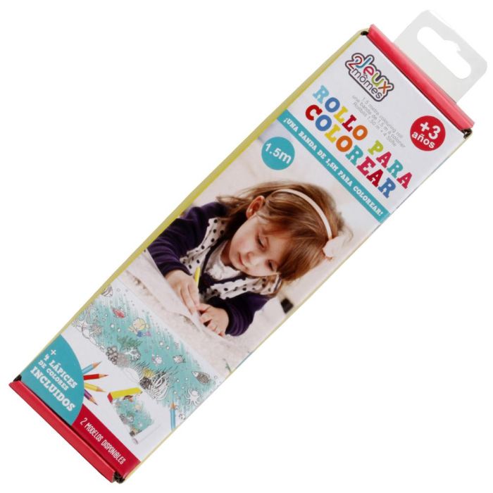 Jeux 2 momes Rollo para Colorear y 4 Lápices Infantil 150x21 cm Modelos Surtidos 1 Jeux 2 momes Rollo para Colorear y 4 Lápices Infantil 150x21 cm Modelos Surtidos 1