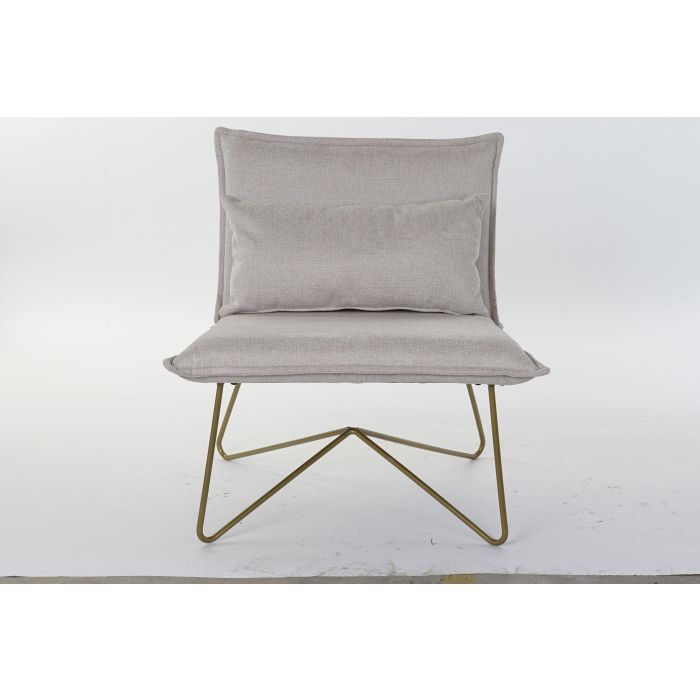 DKD Home Decor Sillón Urban Beige Dorado 78 x 75 x 66 cm Poliester Metal 4