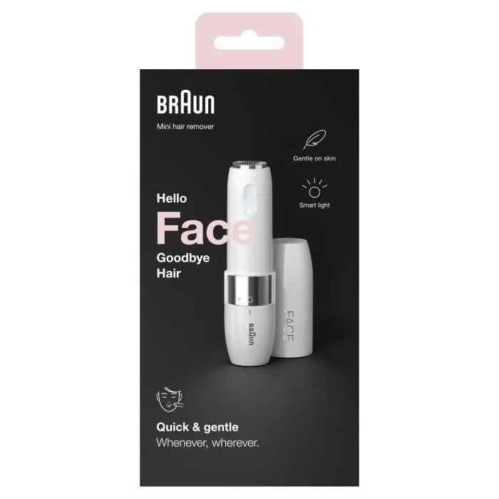 Braun Face Mini FS1000 Afeitadora Facial Eléctrica para Mujer, Suave para la Piel, Función de Luz Inteligente, Color Blanco 5