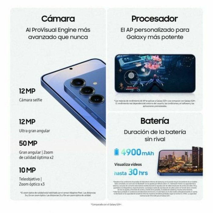 Smartphone Samsung 6,7" Qualcomm Snapdragon 8 Elite 12 GB RAM 256 GB Azul 9 Smartphone Samsung 6,7" Qualcomm Snapdragon 8 Elite 12 GB RAM 256 GB Azul 9