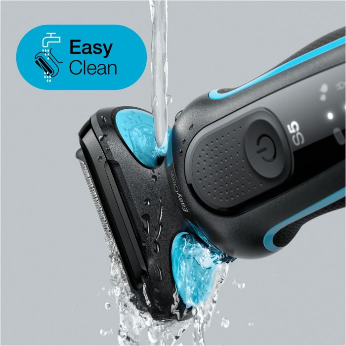 Braun 50-M1000s Máquina de Afeitar Láminas Series 5 Wet&Dry, Lavable, Batería Litio 50 min, Negro/Azul 6 Braun 50-M1000s Máquina de Afeitar Láminas Series 5 Wet&Dry, Lavable, Batería Litio 50 min, Negro/Azul 6