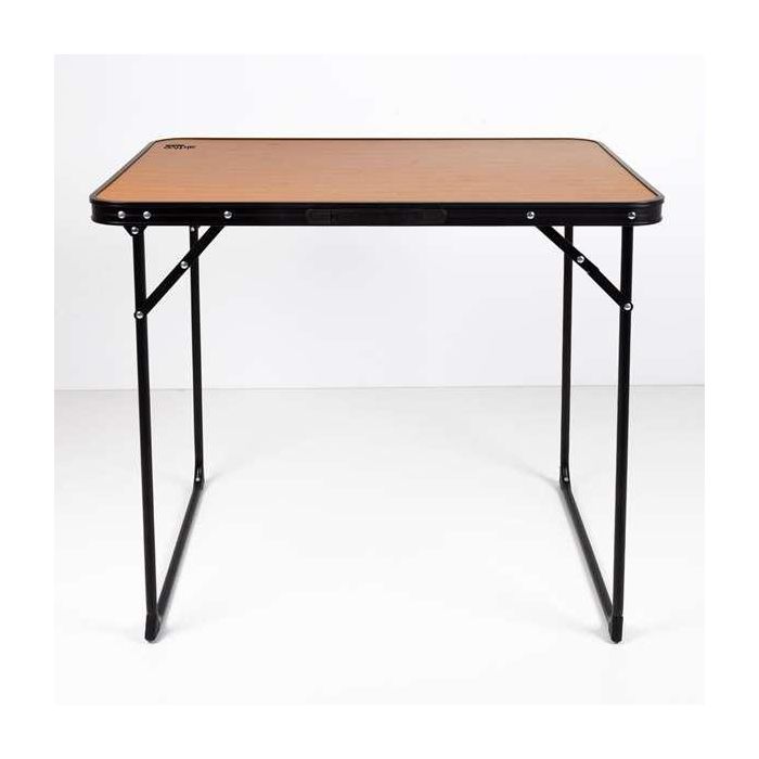 Mesa camping plegable acero color bambú aktive 80x60x67 cm Mesa camping plegable acero color bambú aktive 80x60x67 cm