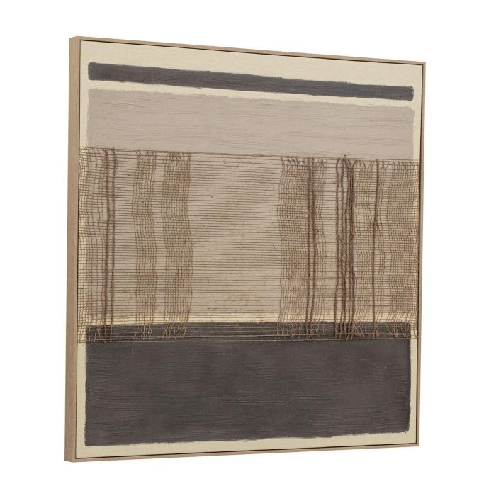 DKD Home Decor Cuadro Abstracto Marron Negro 4.5 x 102 x 102 cm (2 Unidades) Lienzo y PS 3