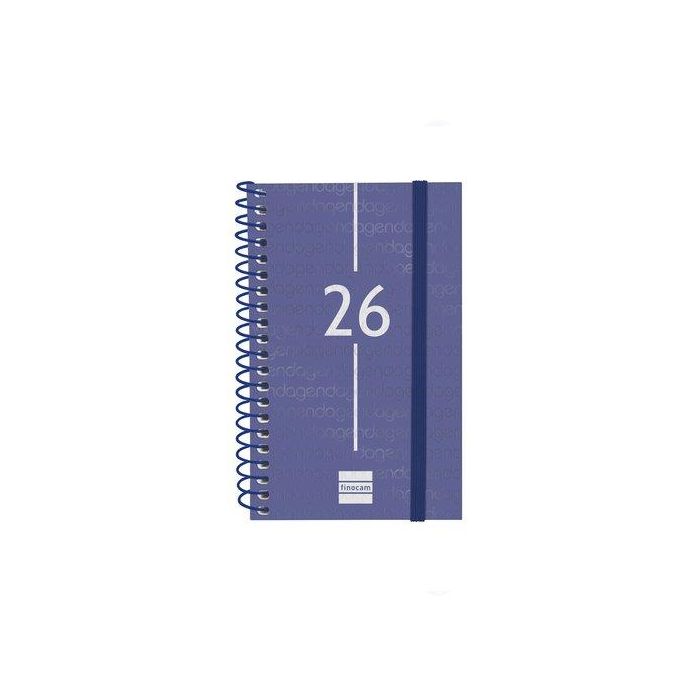 Agenda Anual (2026) Catalan Finocam Espiral Year Espiral Tapa Pp Con Goma E3 79X127 S/V Apais. Blau