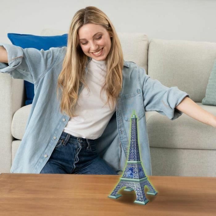 Ravensburger RAV00011591 Puzzle 3D Torre Eiffel Fosforescente 216 Piezas Sin Pegamento 10+ Años 3