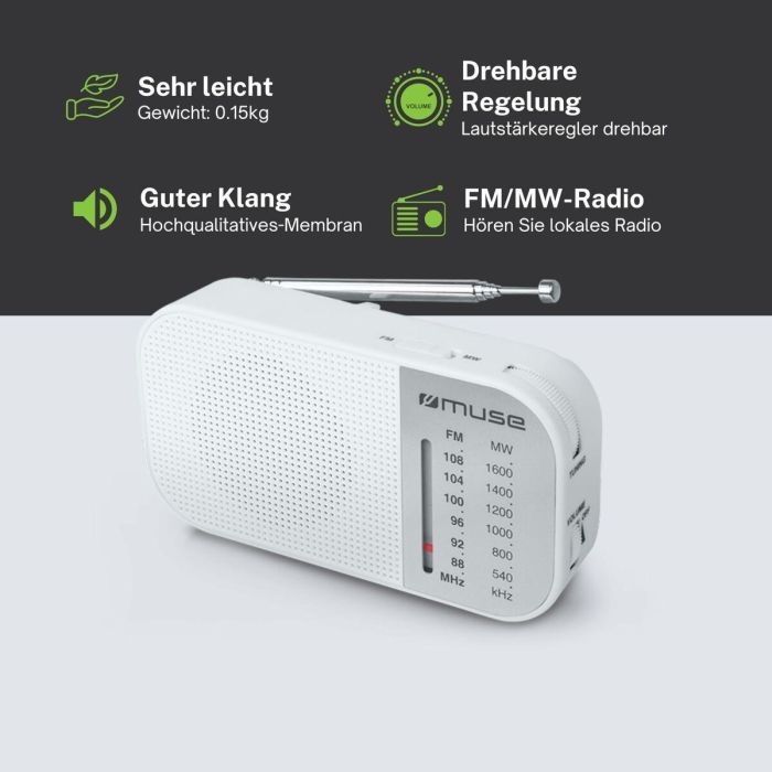 Radio Muse M-025 RW Blanco (Blanco) Caja De Regalo (Caja De Regalo) 5